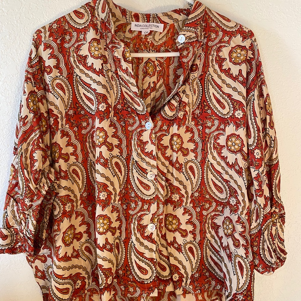 Emerson Fry India collection paisley top